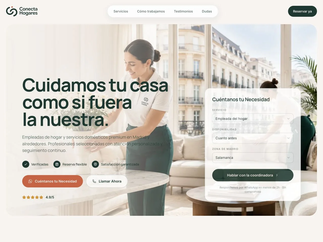 Website desenvolvido pela Serotiva: Conecta Hogares