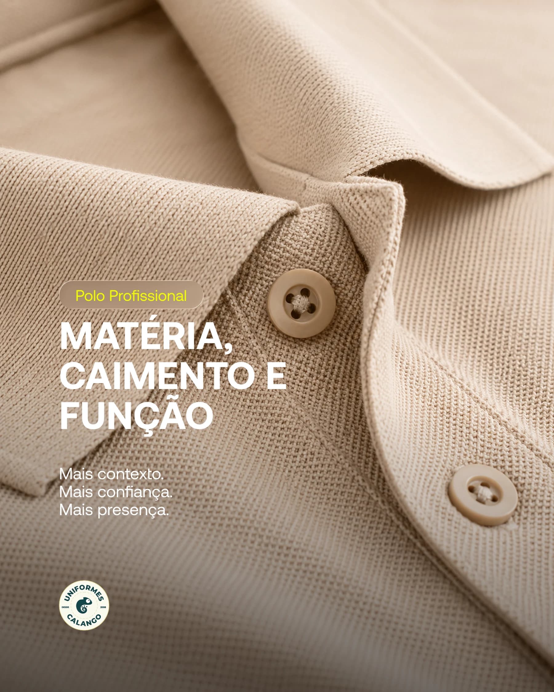 Direção editorial aplicada ao detalhe de uma camisa polo
